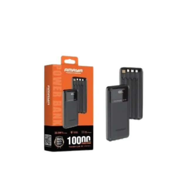 Amaya APB-FD56 10000mAh Power Bank Review – 22.5W Fast Charging with Flashlight & 4 Built-in Cable Adapters