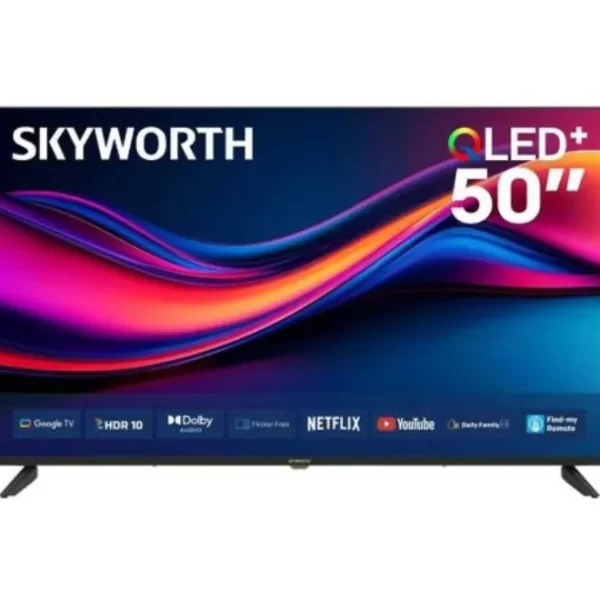 Skyworth 50Q6000H – 50 Inch QLED Google TV with HDR10 & Dolby Audio