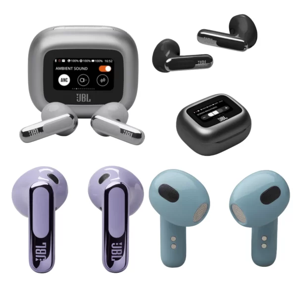 JBL Live Flex 3 – Open‑Stick TWS Earbuds with Smart Touchscreen Case & 50H Battery