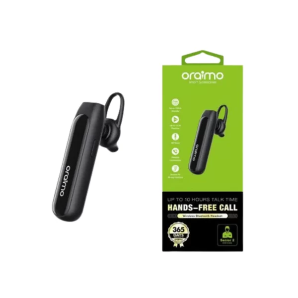 oraimo Senior 2 – Lightweight Bluetooth Headset with 10H Talk Time & HD Sound