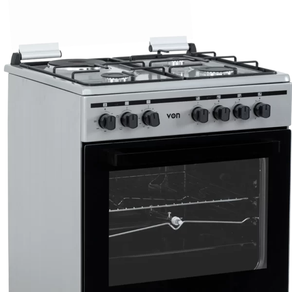 VON VCF653141NSY Cooker – Powerful 4 Burner Freestanding Cooker with 3 Gas, 1 Electric & Electric Oven