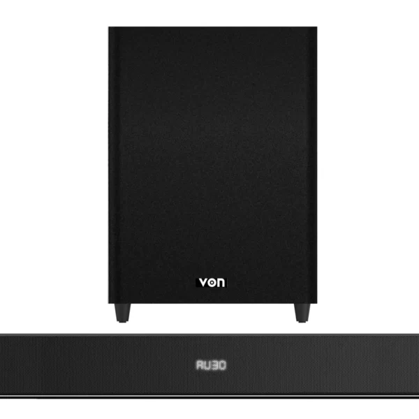 VON VSB4003LFK Wireless Subwoofer – Powerful 400W RMS 3.1.2CH Sound System with 10" Woofer & Immersive Audio
