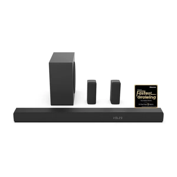 Hisense AX5100Q Soundbar – Powerful 580W 5.1CH, Dolby Atmos & Wireless Subwoofer