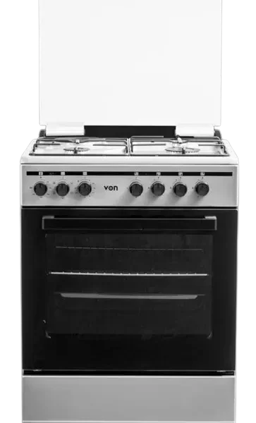 VON VCF664041FSY Freestanding Cooker – 4 Gas Burners, Thick Enamel Grid, 4 Oven Functions & Flame Failure Device