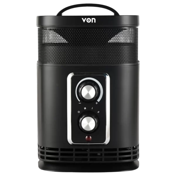 VON VHF152MLK Fan Heater – Powerful 1500W, 360° Air Outlet, PTC Overheat Protection & Tip-Over Switch