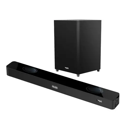 VON VSB2002LFK Wireless Subwoofer – Powerful 200W RMS 2.1CH Sound System with 8" Woofer & Wireless Connectivity
