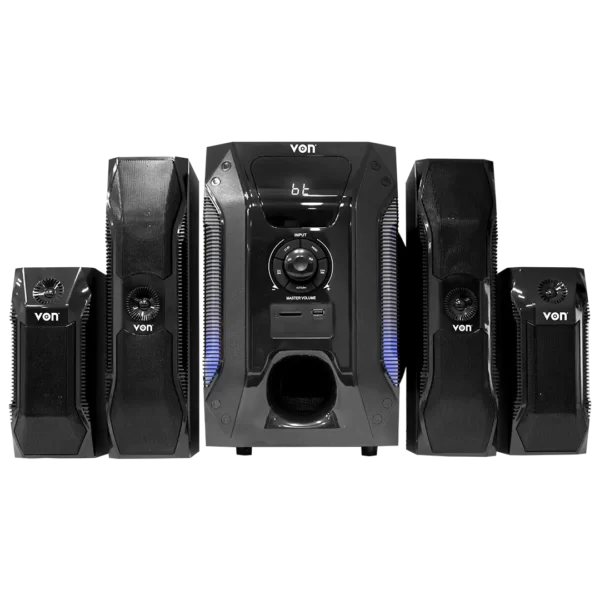 VON VES1804ES Subwoofer – Powerful 180W RMS 4.1CH Sound System with Bluetooth, Bass Extreme & USB Playback