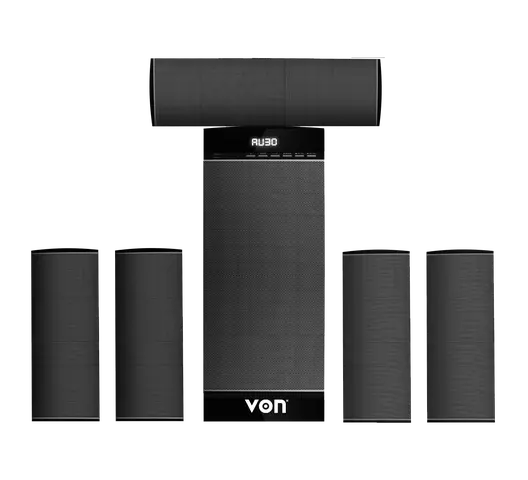 VON VES3005FS Subwoofer – Powerful 300W RMS 5.1CH Surround Sound System with Bluetooth & Bass Extreme