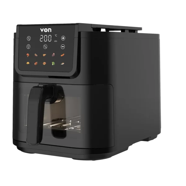 VON VAF080DSTK Slim Digital Air Fryer – Powerful 1700W, 8L Capacity, Digital Display & 10 Preset Programs