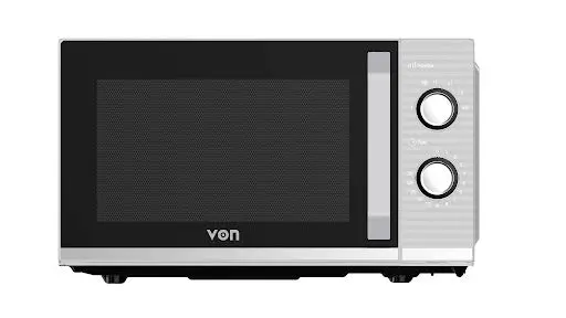VON VAMS-22MGX Mechanical Solo Microwave Oven – Powerful 800W, 20L Capacity, 6 Power Levels & Mechanical Control