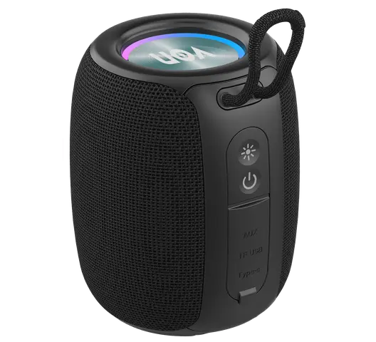 VON VPS10X5LEK IPX5 Bluetooth Portable Speaker – Powerful 10W RMS, 17-Hour Playtime & Splashproof Design