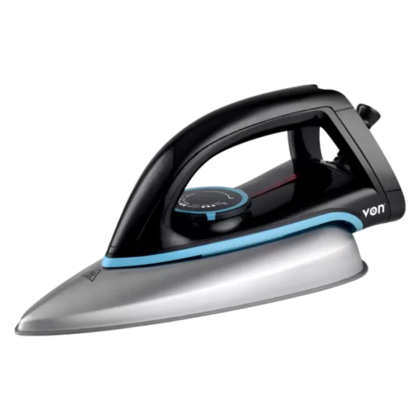 VON VSID12BSK Dry Iron – Powerful 1000W, Non-Stick Teflon Soleplate & Overheat Protection
