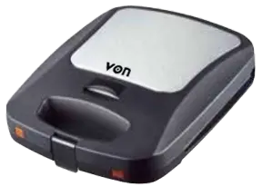 VON VSM421AK 4 Slice Sandwich Maker – Powerful 1200W, Interchangeable Plates & Non-Stick Coating