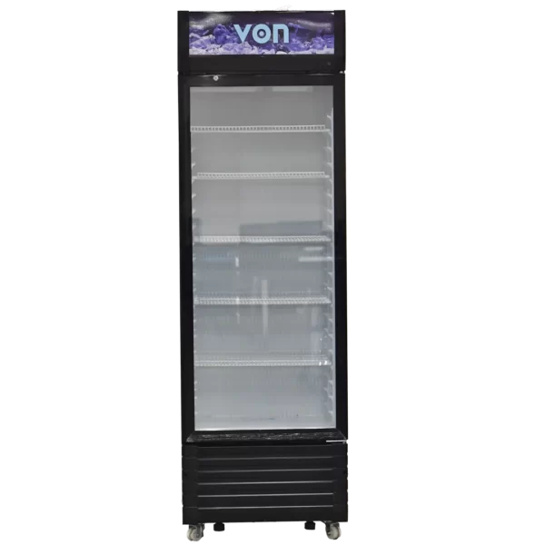 VON VZC38DXK Vertical Cooler – Powerful 369L Capacity, Double Fan Cooling, Digital Control & LED Lighting