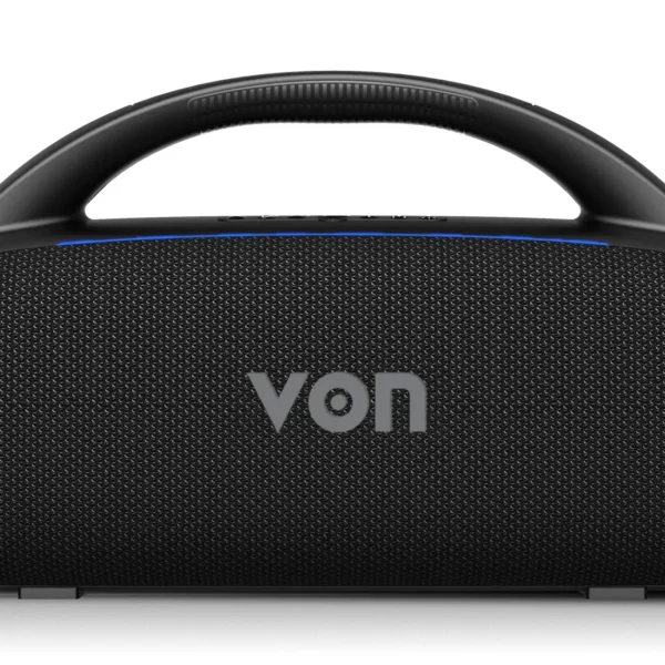 VON VPS70X5LEK IPX5 Bluetooth Portable Speaker – Powerful 70W RMS, Heavy Bass & Lightshow with Mic Input