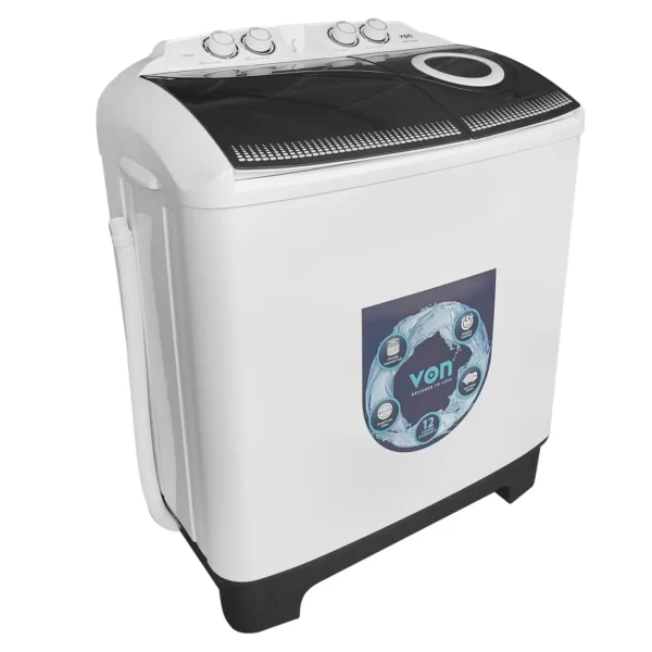 VON VWM-13TALK Twin Tub Washing Machine – Powerful 13KG Capacity, 1350RPM Spin, Dual Wash Programs & Smart Filter