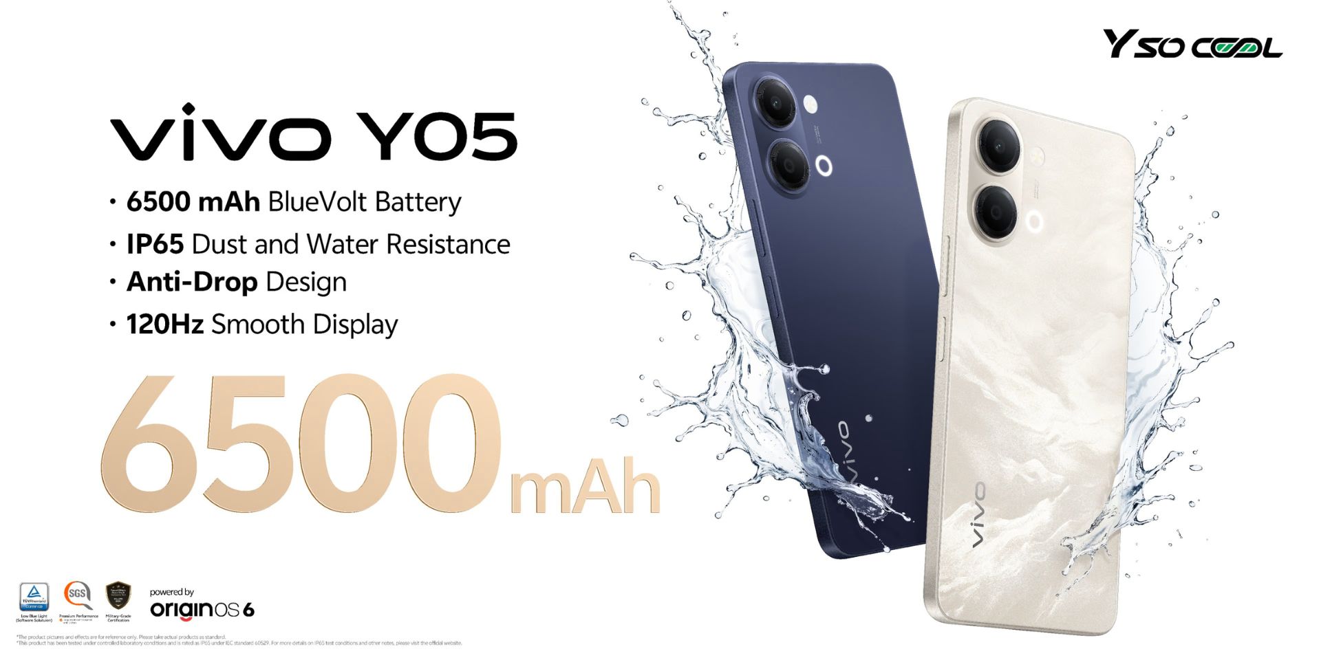 Vivo Y05 smartphone front and back view