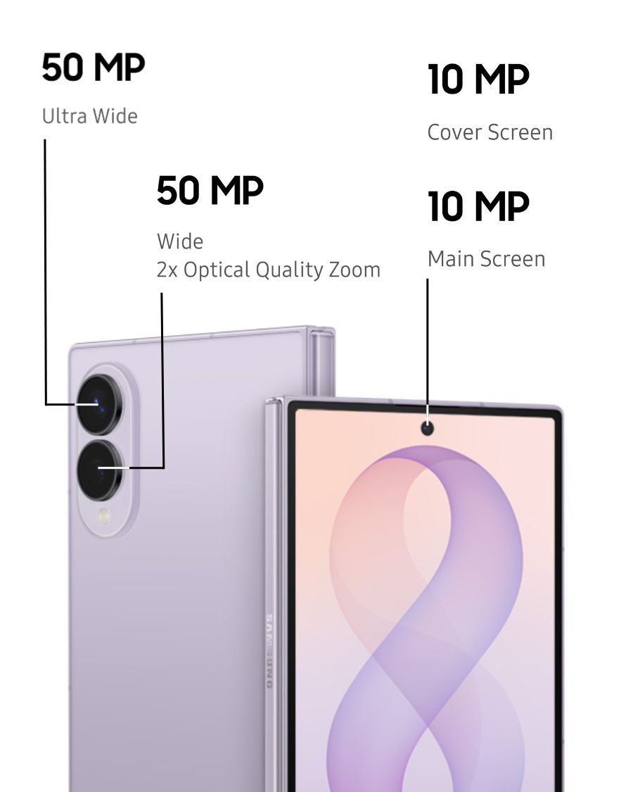 Samsung Galaxy Z Fold8 dual 50MP camera system